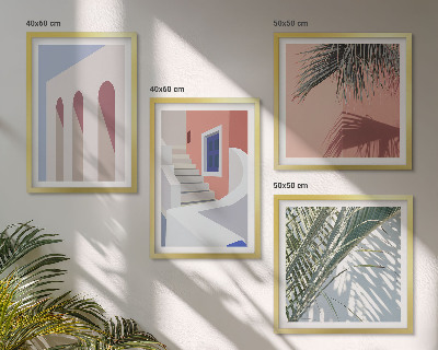 Komplet slika za spavaću sobu Ilustracije gradske arhitekture