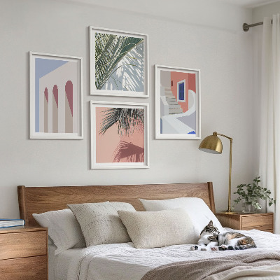Komplet slika za spavaću sobu Ilustracije gradske arhitekture