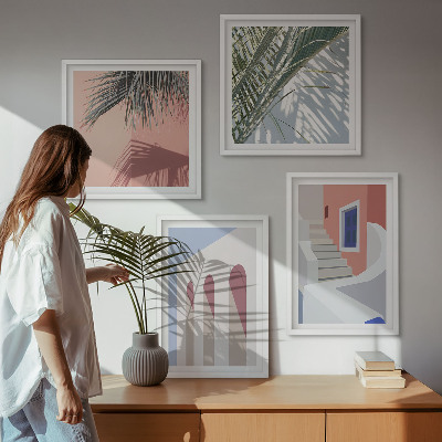 Komplet slika za spavaću sobu Ilustracije gradske arhitekture
