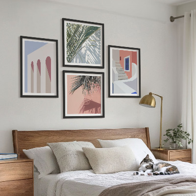 Komplet slika za spavaću sobu Ilustracije gradske arhitekture