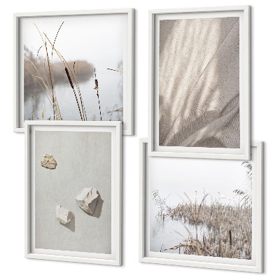 Set 4 slike u okviru Krupni planovi strukture u boho stilu