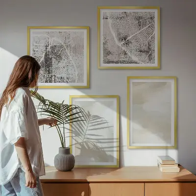 Komplet slika za spavaću sobu minimalistički dizajn s teksturom boje