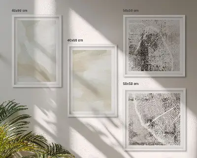 Komplet slika za spavaću sobu minimalistički dizajn s teksturom boje