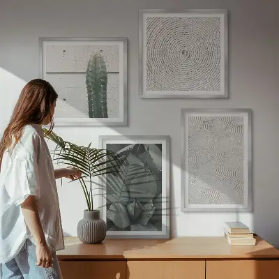 Komplet slika za spavaću sobu ljetne tropske teksture