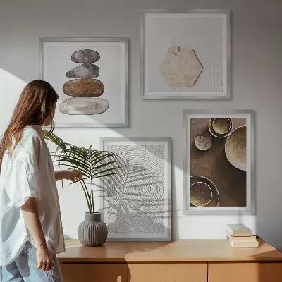 Komplet slika za spavaću sobu motiv teksture u modernoj umjetnosti