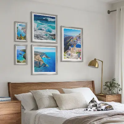 Krajolik Egejskog mora set slika iznad kauča