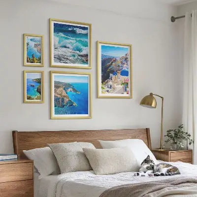 Krajolik Egejskog mora set slika iznad kauča