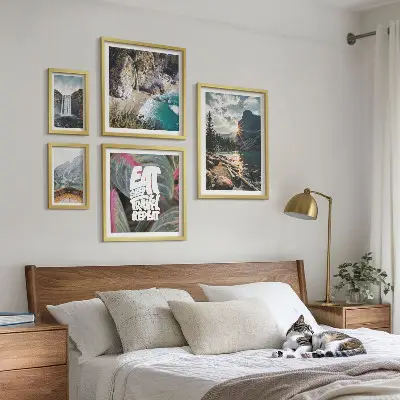 Set 5 slika Krajolici planinskih slapova u okviru