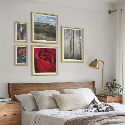 Poliptih u okviru prirodno cvijeće u različitim stilovima