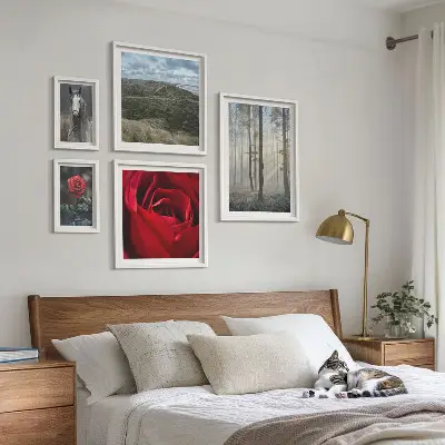 Poliptih u okviru prirodno cvijeće u različitim stilovima