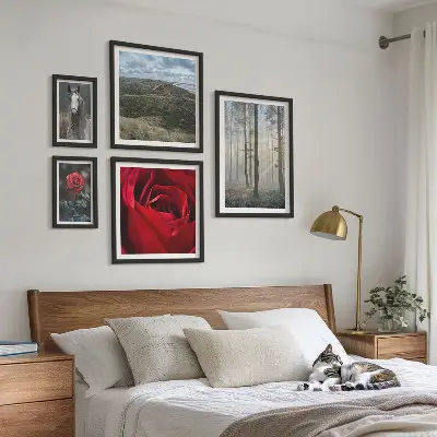 Poliptih u okviru prirodno cvijeće u različitim stilovima