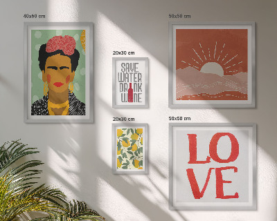 Set slika iznad kauča Žena s cvijećem u boho stilu