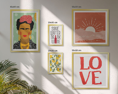 Set slika iznad kauča Žena s cvijećem u boho stilu