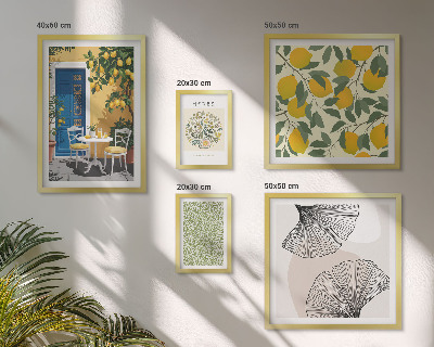 Set 5 slika u okviru Elegantni biljni motivi
