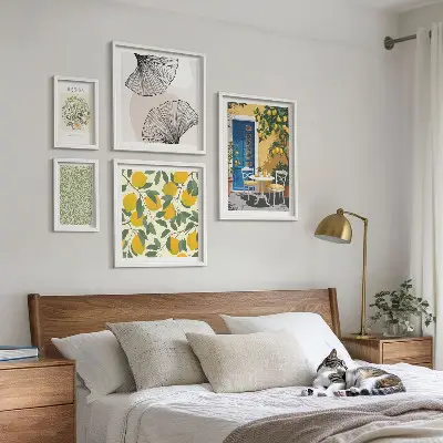 Set 5 slika u okviru s motivima elegantnih biljaka
