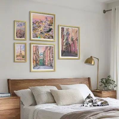 Šarmantni gradovi u Europi set od 5 slika u okviru