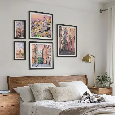 Šarmantni gradovi u Europi set od 5 slika u okviru