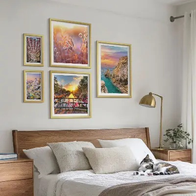 Obalni krajolici Europe set slika iznad kauča