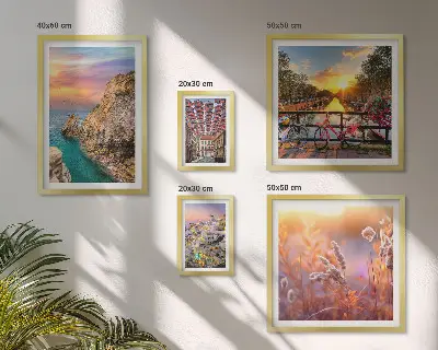 Obalni krajolici Europe set slika iznad kauča