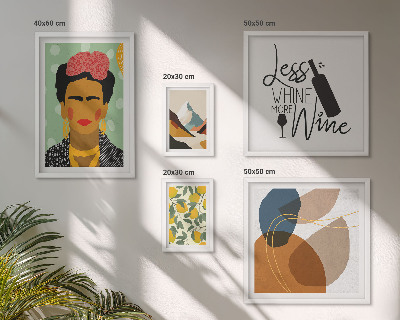 Set 5 slika u okviru Apstraktni portreti u boho stilu