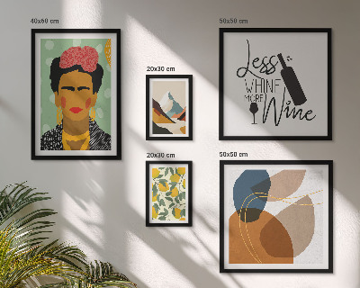 Set 5 slika u okviru Apstraktni portreti u boho stilu