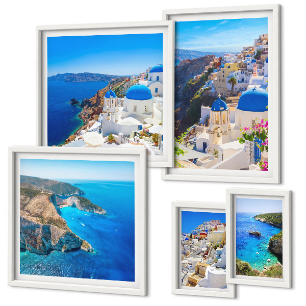 Set 5 slika u okviru Plave kupole grčkih otoka
