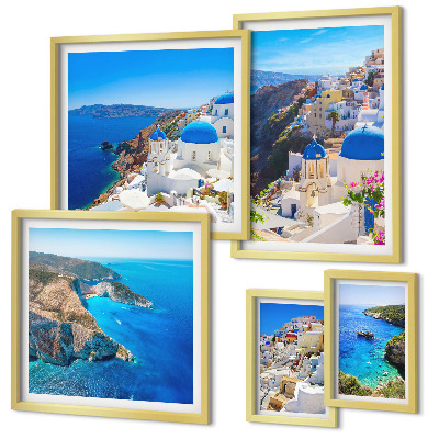 Set 5 slika u okviru Plave kupole grčkih otoka
