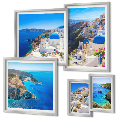 Set 5 slika u okviru Plave kupole grčkih otoka
