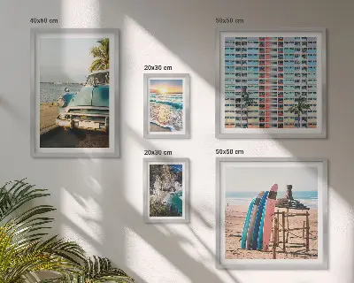 Elegantni krajolici na plaži poliptih u okviru