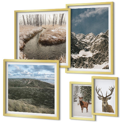 Poliptih u okviru Divlja priroda veličanstvenih planina
