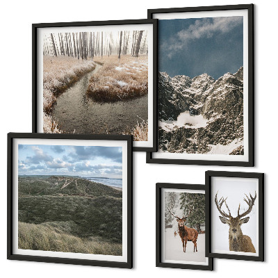 Poliptih u okviru Divlja priroda veličanstvenih planina