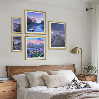 Set slika iznad kauča Planinski i primorski krajolici