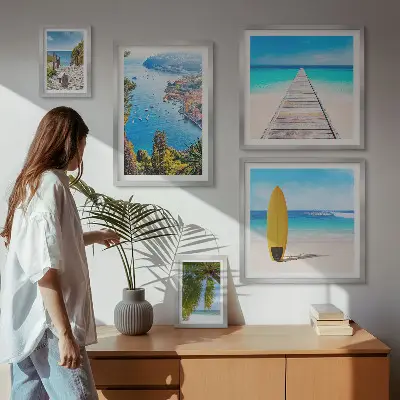 Poliptih primorski krajolici i plaže u okviru
