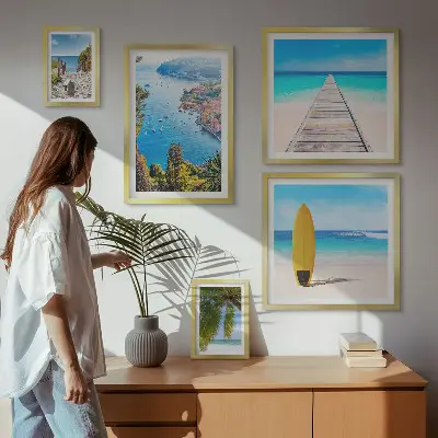 Poliptih primorski krajolici i plaže u okviru