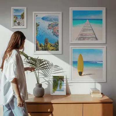 Poliptih primorski krajolici i plaže u okviru