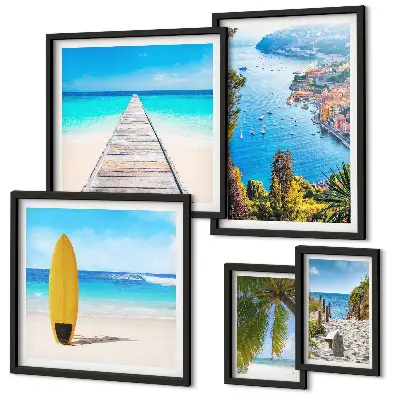 Poliptih primorski krajolici i plaže u okviru