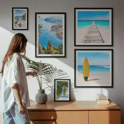 Poliptih primorski krajolici i plaže u okviru