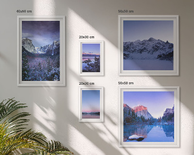 Set 5 slika u okviru Šume planinskih jezera i krajolika
