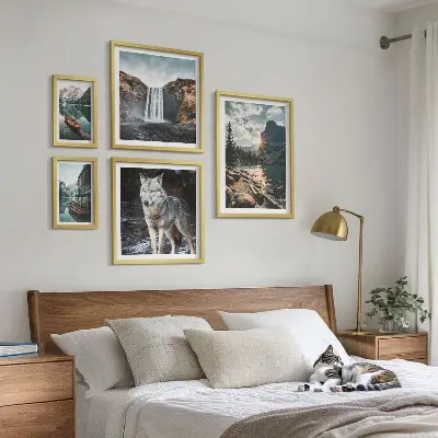 Krajolici divljih životinja poliptih u okviru