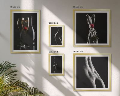 Set slika iznad kauča Elegantni moderni detalji Crni i crveni