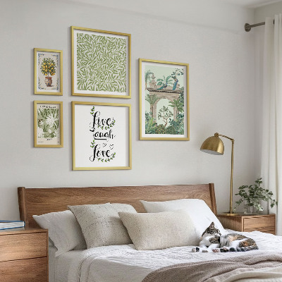Poliptih u okviru Biljni motivi s boho naglascima