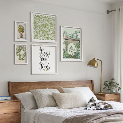 Poliptih u okviru Biljni motivi s boho naglascima