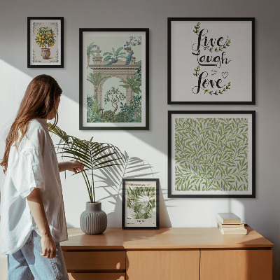 Poliptih u okviru Biljni motivi s boho naglascima