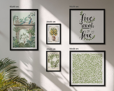 Poliptih u okviru Biljni motivi s boho naglascima