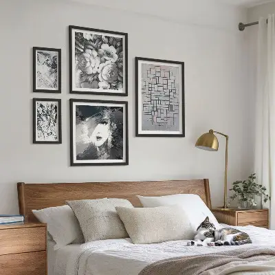 Set slika iznad kauča moderni apstraktni cvjetni portret