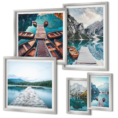 Set 5 slika u okviru Vodene staze u planinskim krajolicima