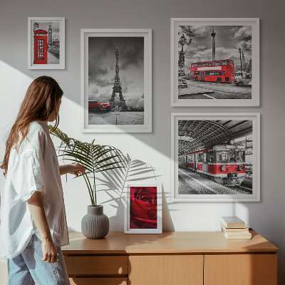 Set 5 slika u okviru Arhitektonske ikone i vozila