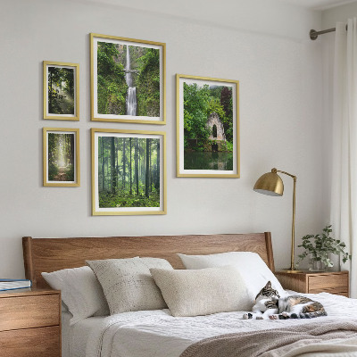 Set 5 slika u okviru Zelene šume slapovi priroda