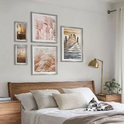 Set slika za iznad kauča mirni prizori prirode