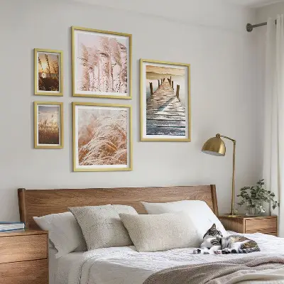 Set slika za iznad kauča mirni prizori prirode
